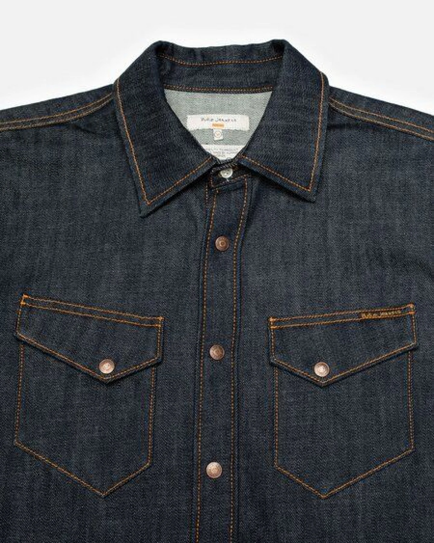 Nudie Jeans Gunnar Denim Shirt aus Biobaumwolle – Ansicht 3