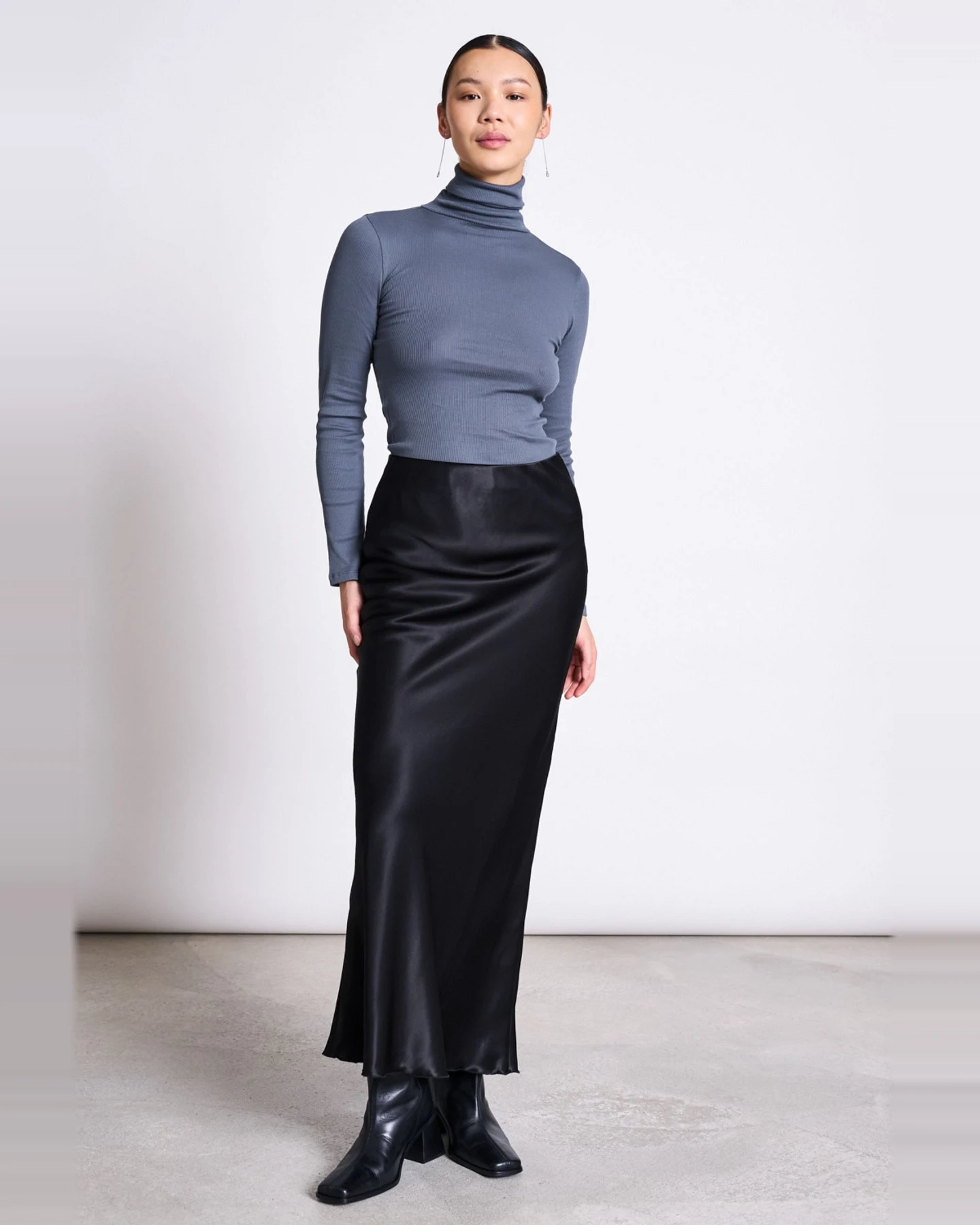 Longsleeve Turtelneck Chuva Grau – Ansicht 2