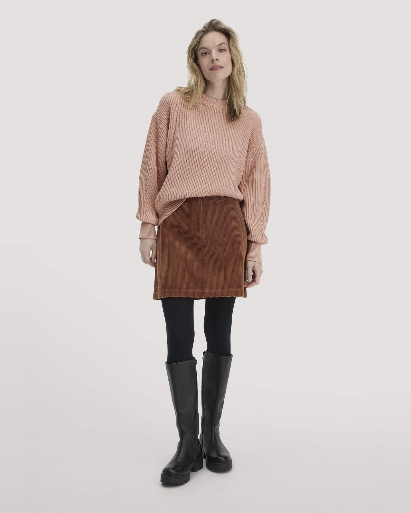 hessnatur Damen Strick Pullover Relaxed aus Bio-Baumwolle - rosa - Größe S – Ansicht 2