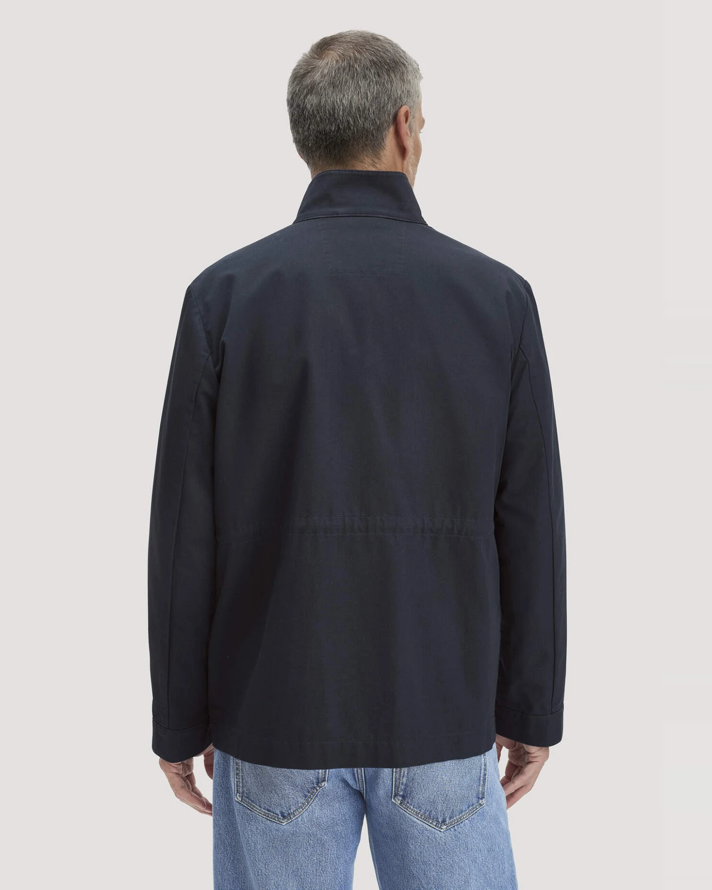 hessnatur Herren Field Jacket Regular NATURE SHELL aus Bio-Baumwolle - blau - Größe 46 – Ansicht 3