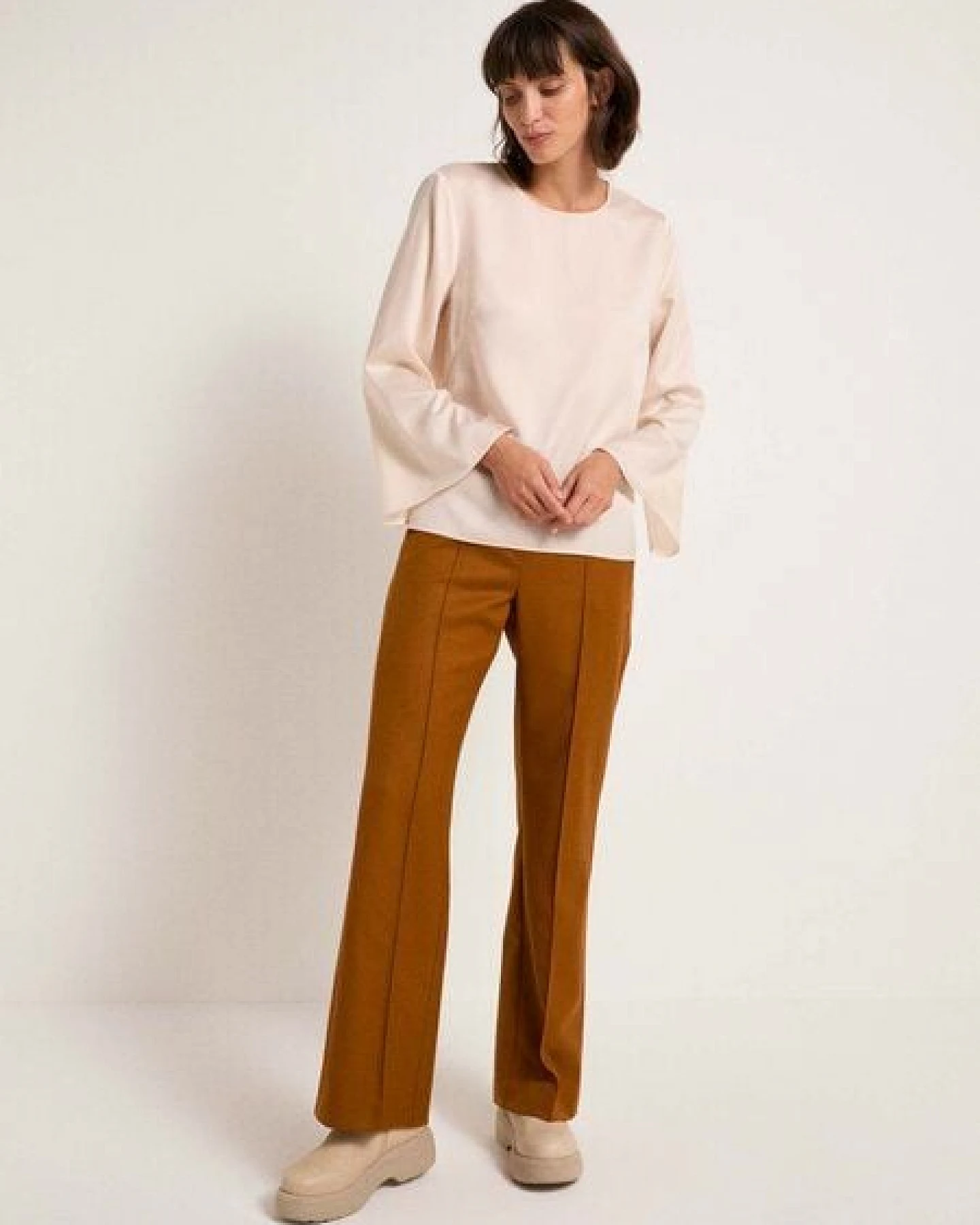 LANIUS Bluse mit Schlitzen aus TENCEL Lyocell – Ansicht 4