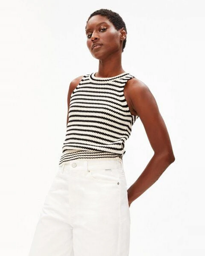 ARMEDANGELS STRIPE Damen Stricktop aus 100% Bio-Baumwolle