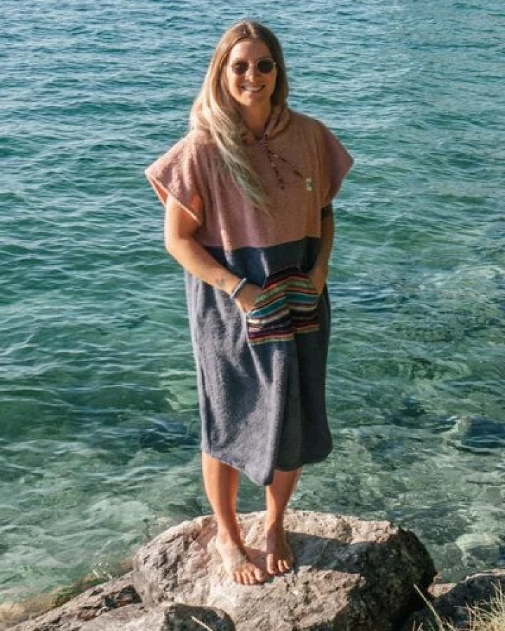 Zeachild Surfponcho Sunset Bloom Bio-Frotte