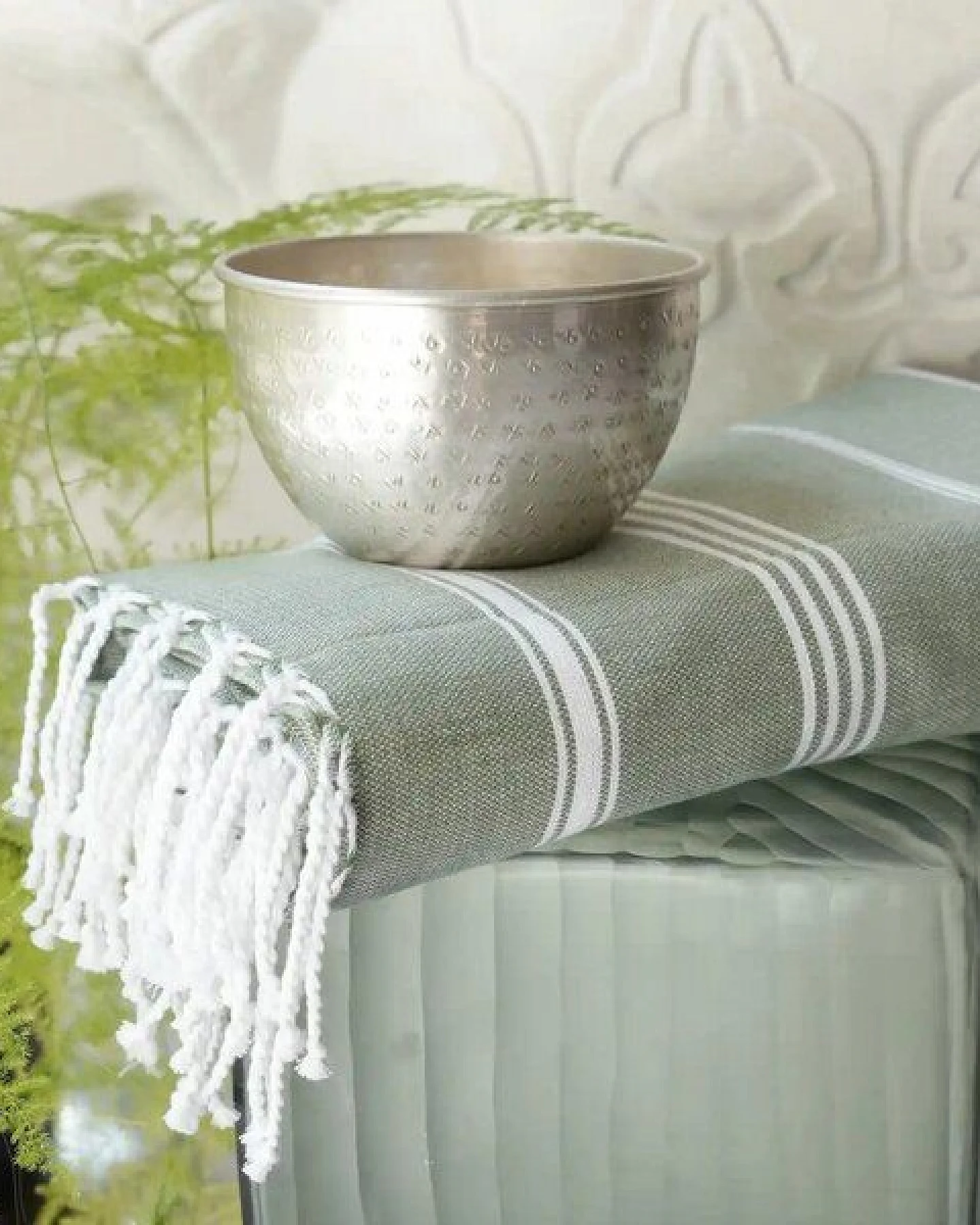 Karawan authentic Fouta HAMMAM (Peshtamal) aus Bio-Baumwolle, 100 x 200cm – Ansicht 3
