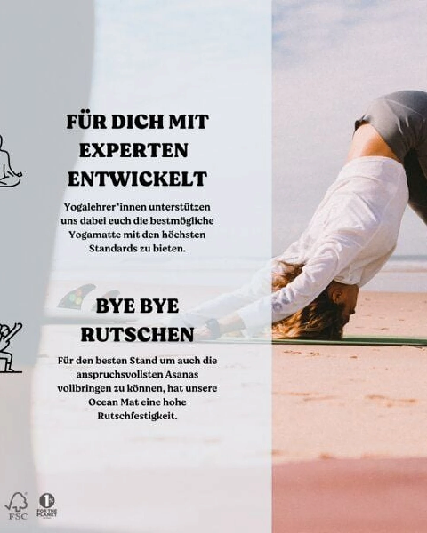 Southern Shores Yogamatte aus FSC-zertifiziertem Naturkautschuk- The Ocean Mat – Ansicht 2