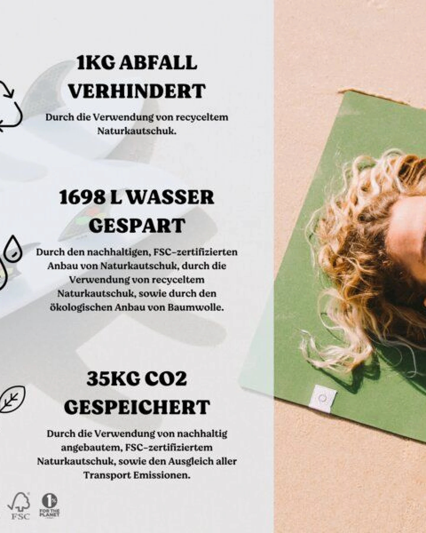 Southern Shores Yogamatte aus FSC-zertifiziertem Naturkautschuk- The Ocean Mat – Ansicht 3