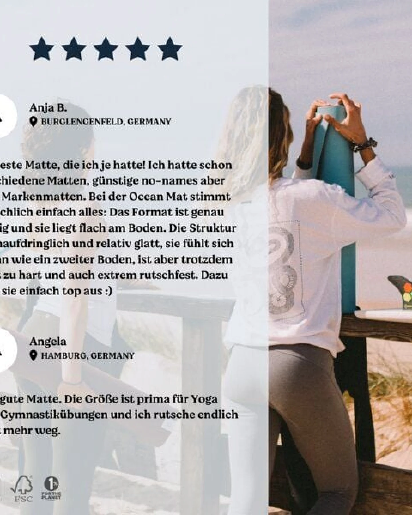 Southern Shores Yogamatte aus FSC-zertifiziertem Naturkautschuk- The Ocean Mat – Ansicht 4