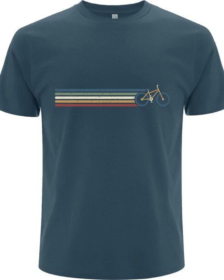 Spreecult Retro Fahrrad - Bio und Fair - Männer Unisex T-Shirt - Bike