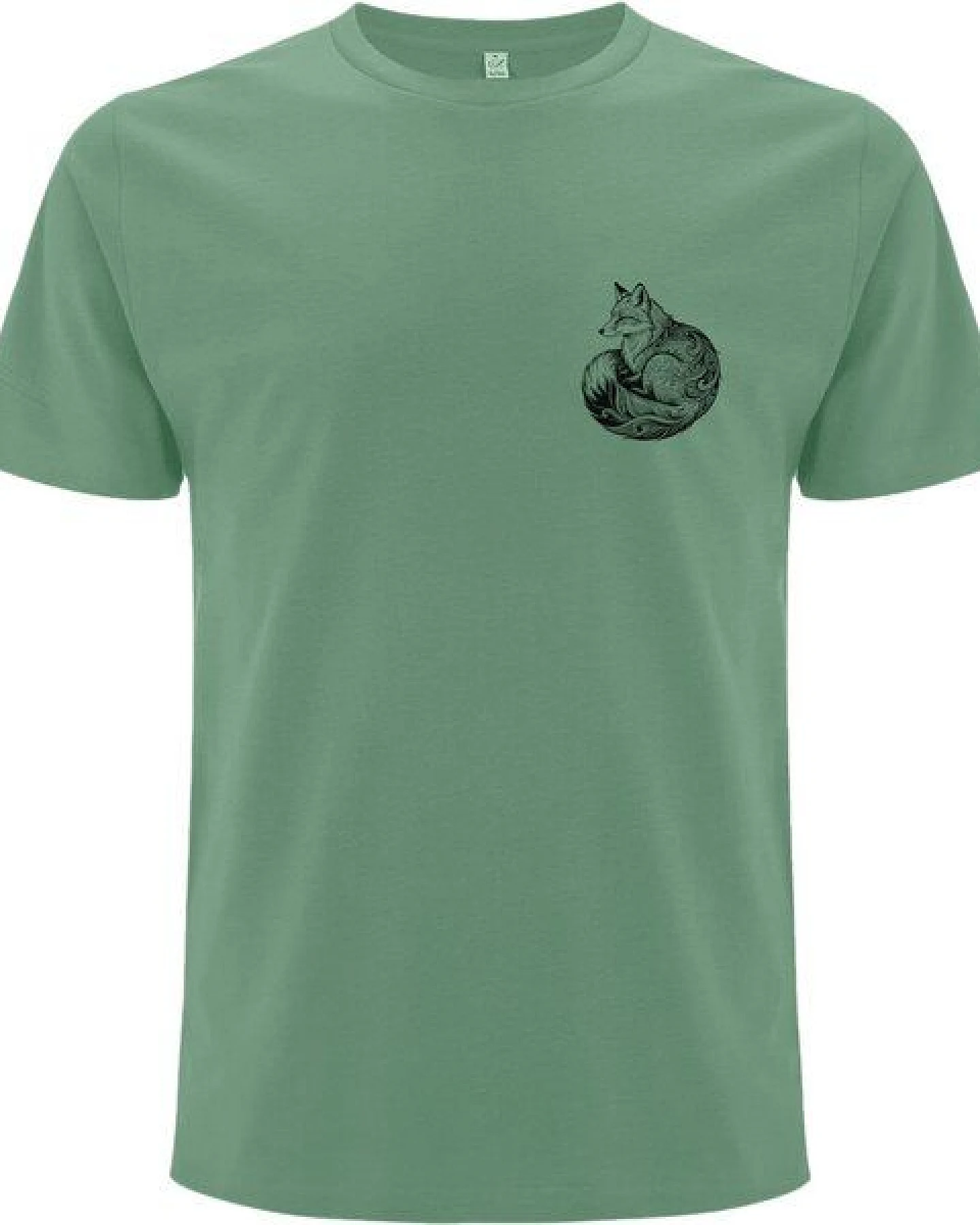 Spreecult kleiner LineArt Fuchs - Bio und Fair - Männer Unisex T-Shirt - Line Art Fox – Ansicht 2