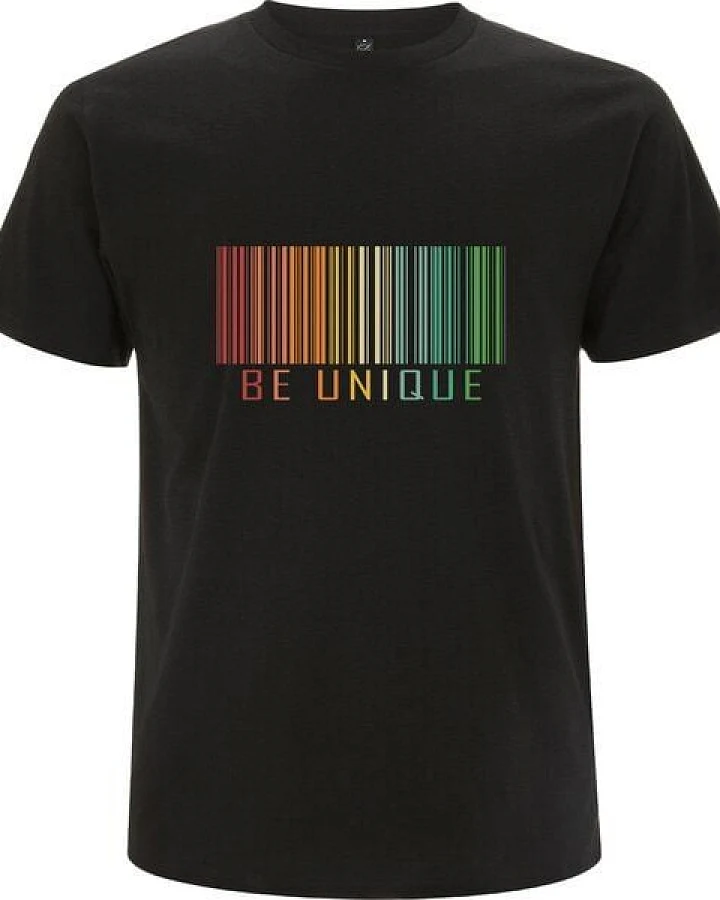 Spreecult Be Unique - Bio und Fair - Männer Unisex T-Shirt - sei einzigartig