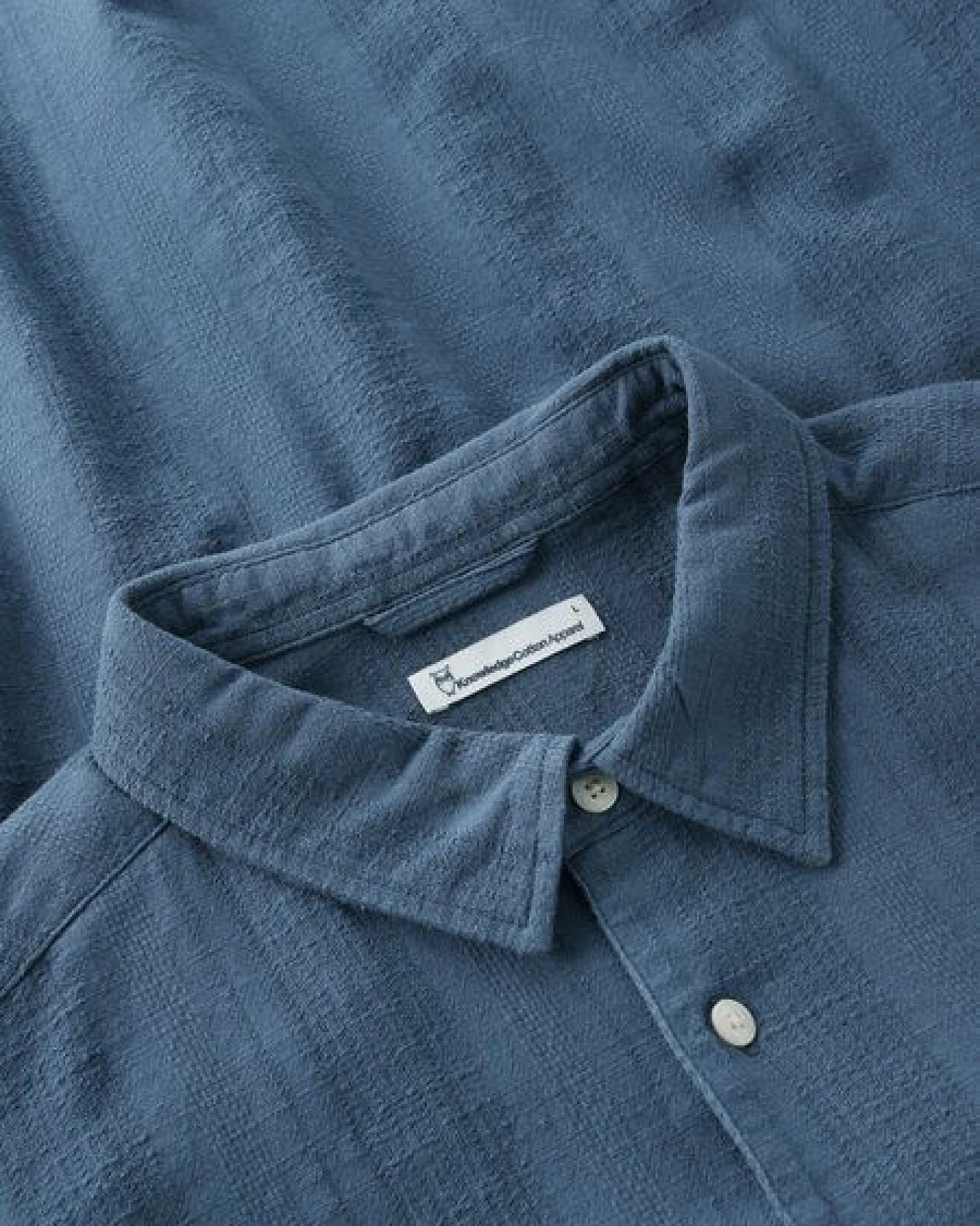 KnowledgeCotton Apparel Kurzarm-Hemd Relaxed Structure – Ansicht 3