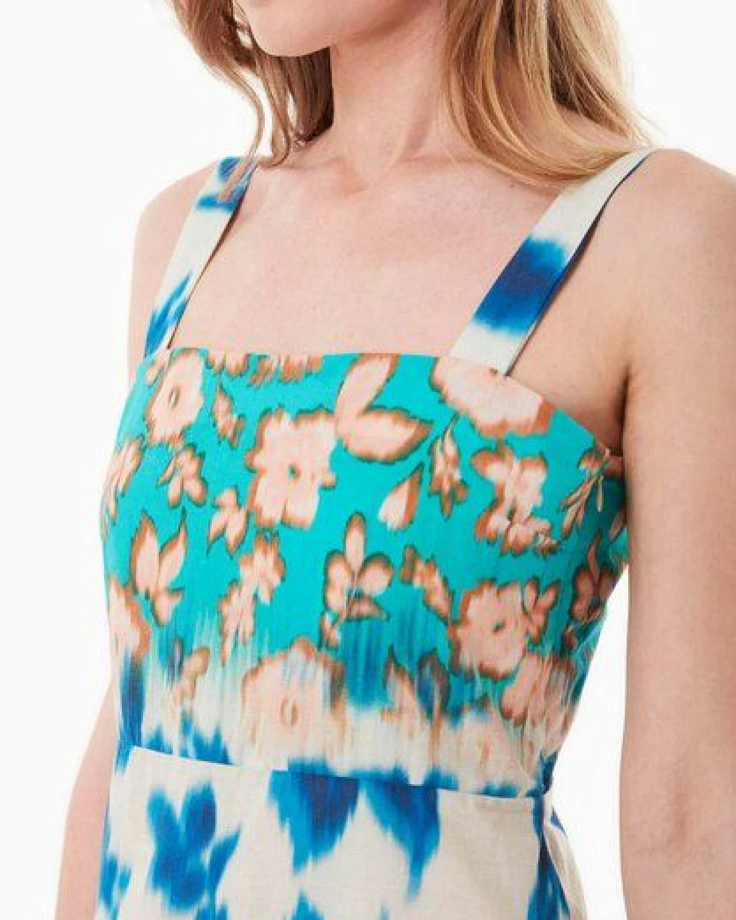 ORGANICATION Kleid aus Bio-Baumwoll-Voile mit Blumenmuster – Ansicht 4