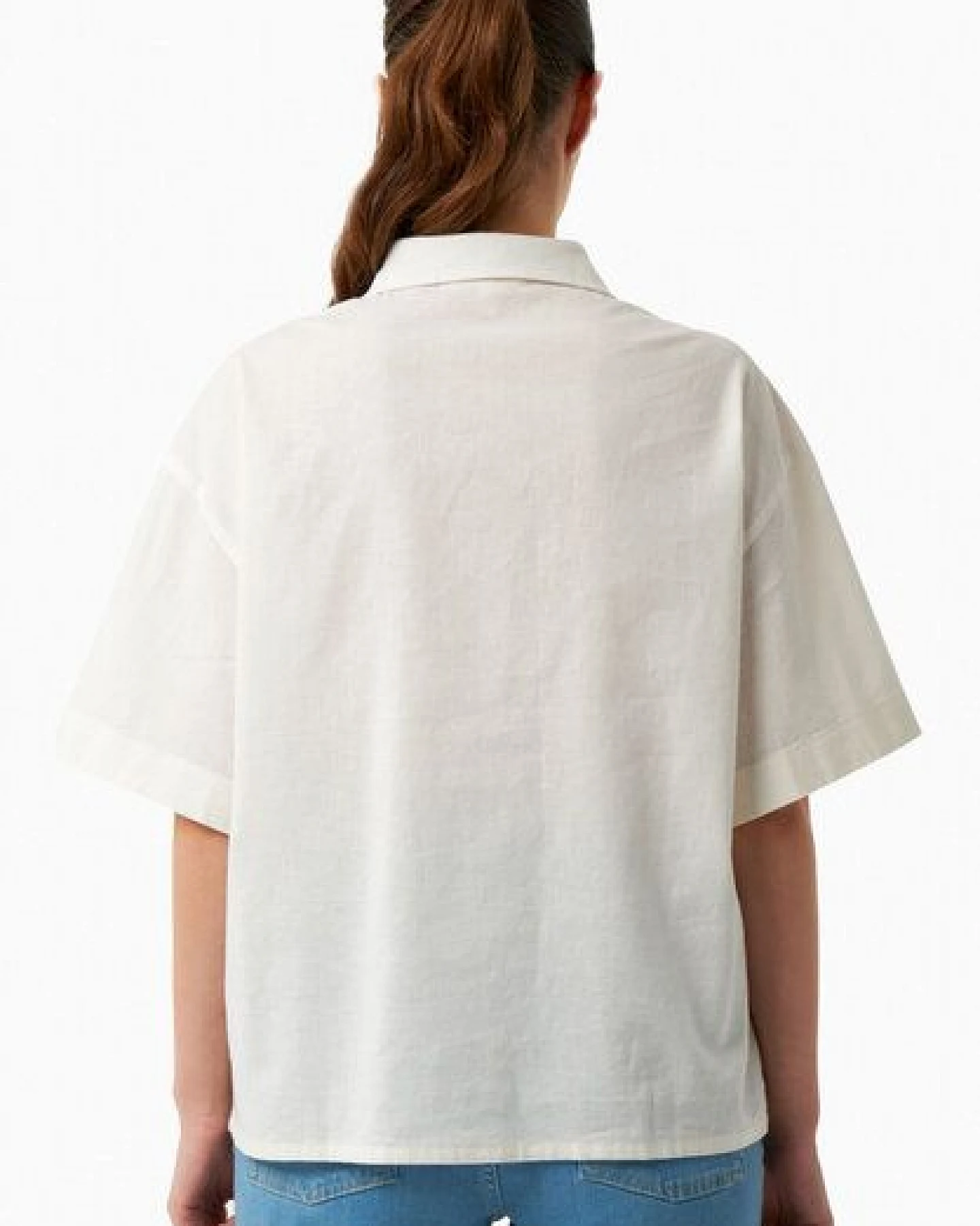 ORGANICATION Bluse aus Bio-Baumwolle und Leinen – Ansicht 4