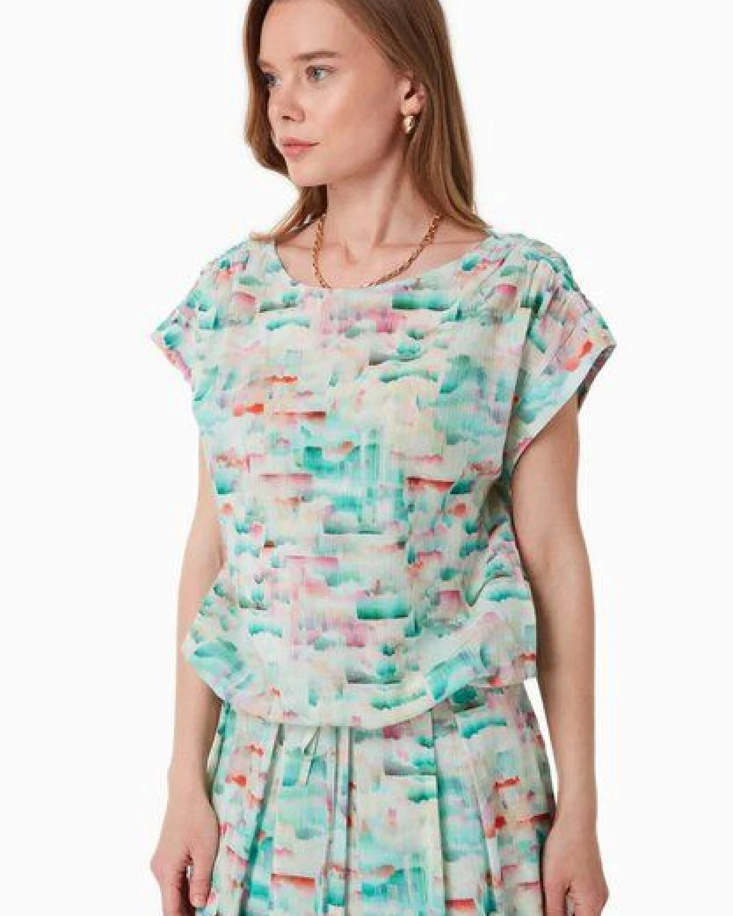 ORGANICATION Bluse aus Bio-Baumwoll-Crinkle Voile – Ansicht 3