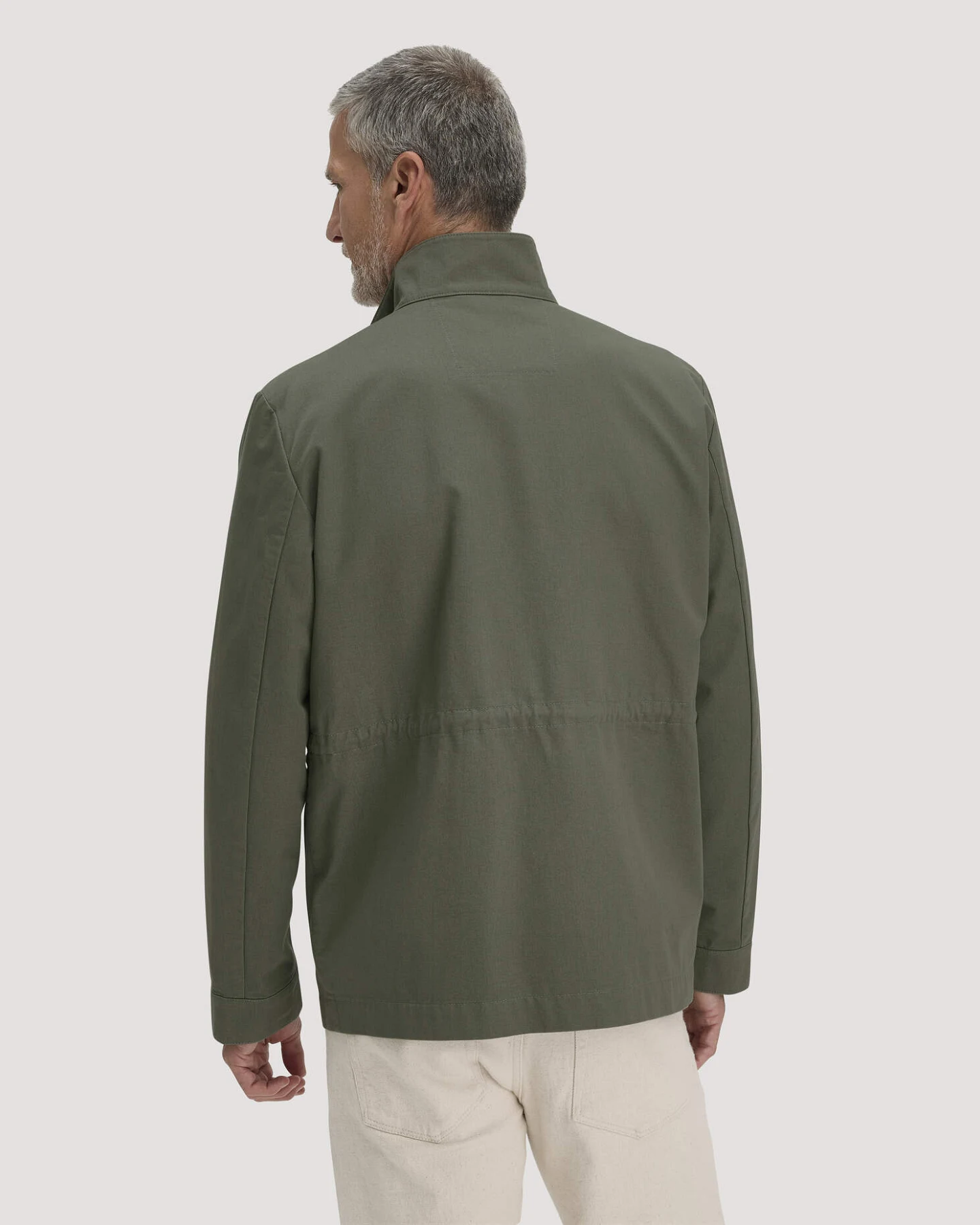 hessnatur Herren Field Jacket Regular NATURE SHELL aus Bio-Baumwolle - grün - Größe 56 – Ansicht 3