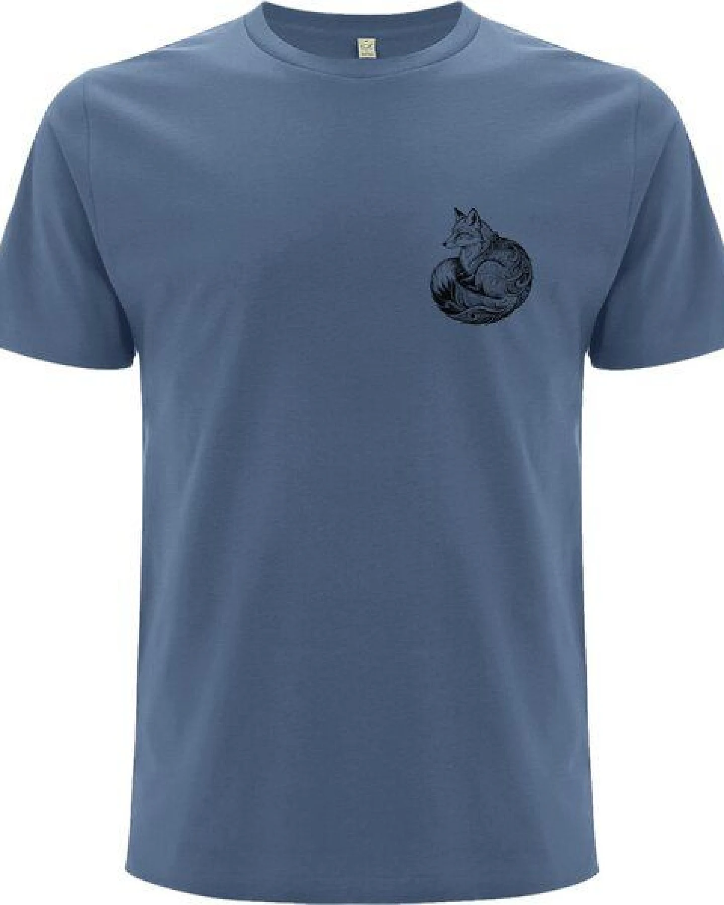 Spreecult kleiner LineArt Fuchs - Bio und Fair - Männer Unisex T-Shirt - Line Art Fox – Ansicht 2