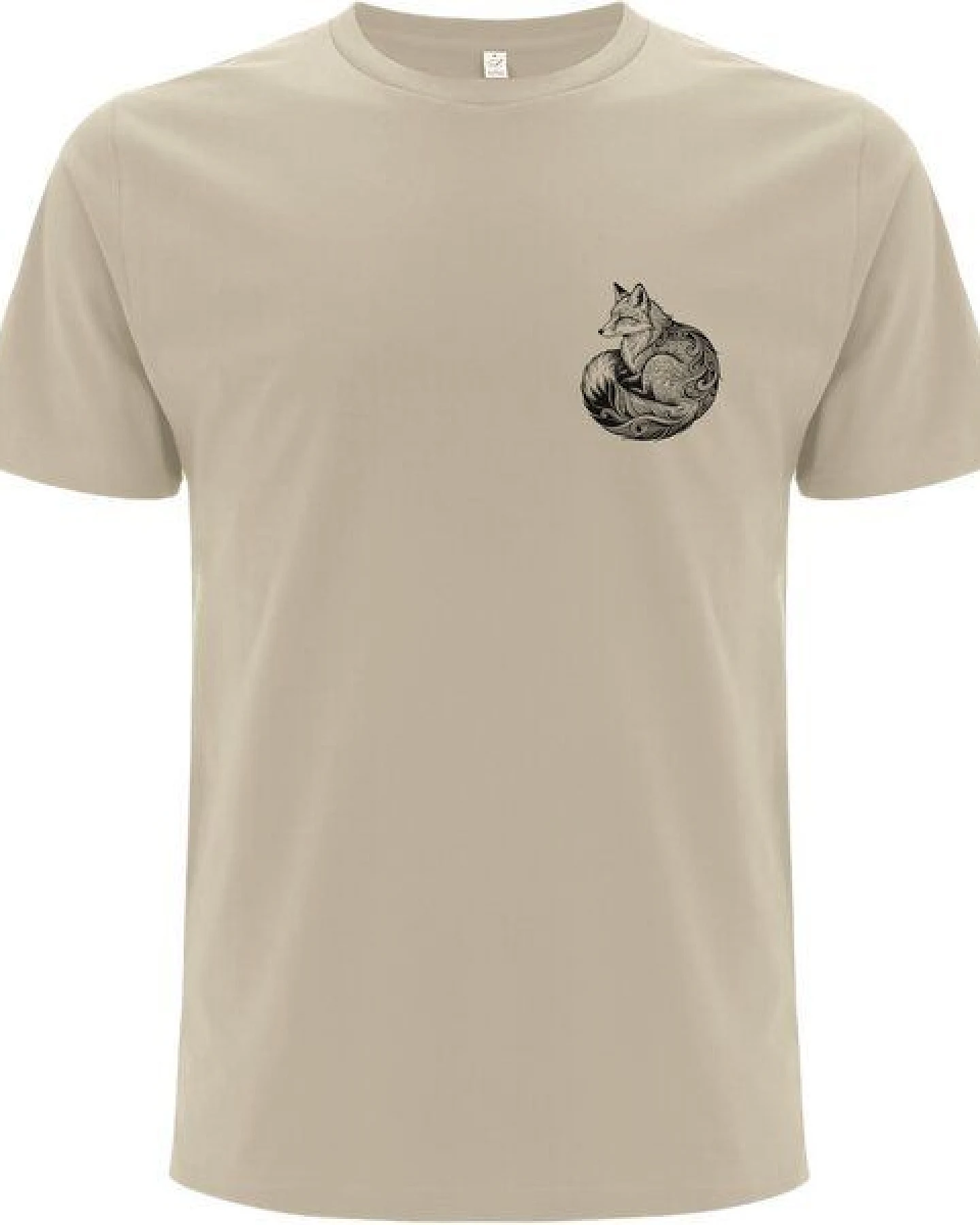 Spreecult kleiner LineArt Fuchs - Bio und Fair - Männer Unisex T-Shirt - Line Art Fox – Ansicht 2