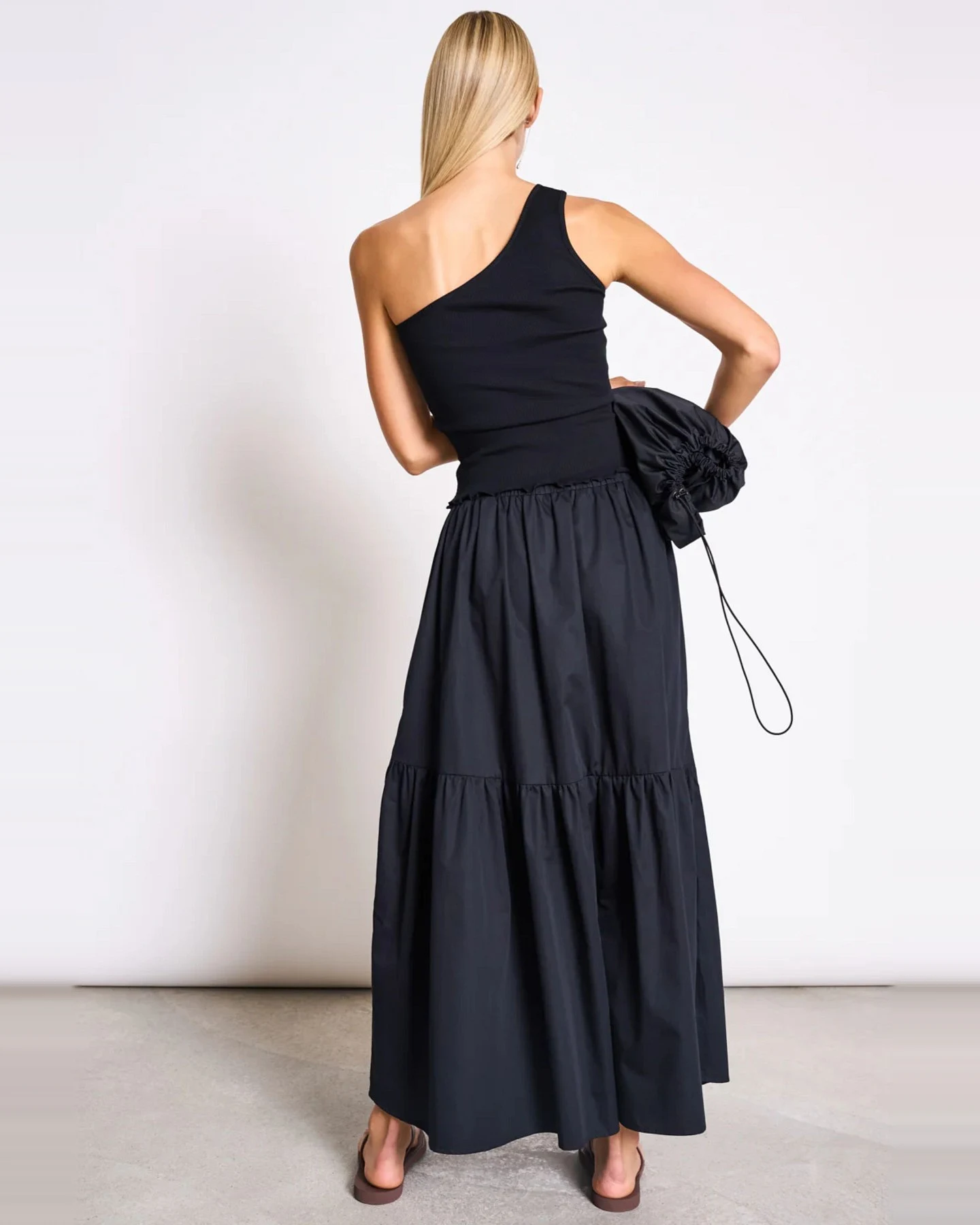 Top Tigris One Shoulder Schwarz – Ansicht 5