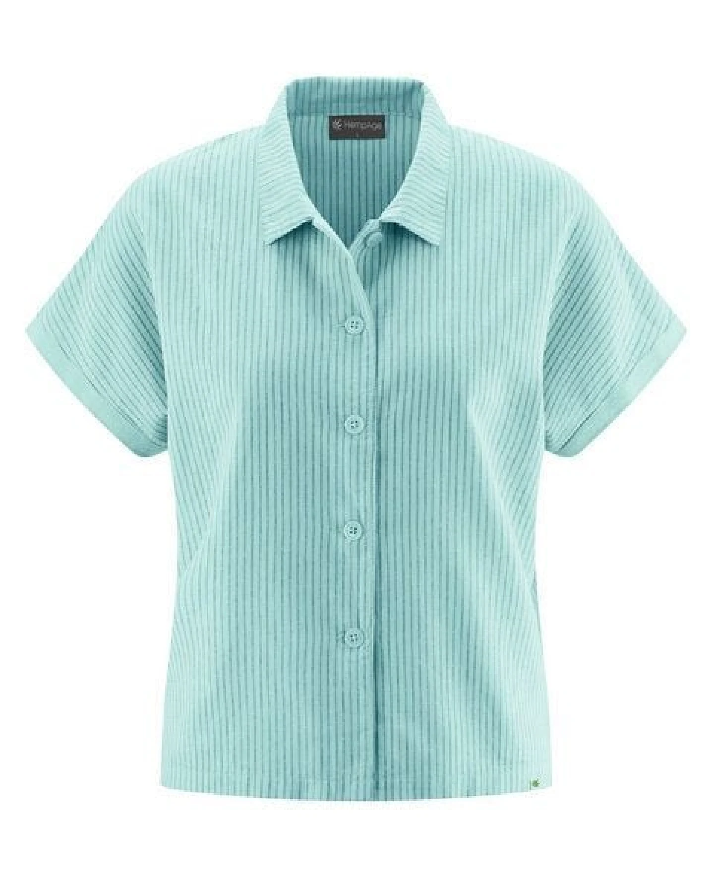 HempAge Kurzarm-Bluse Hanf/Biobaumwolle – Ansicht 2