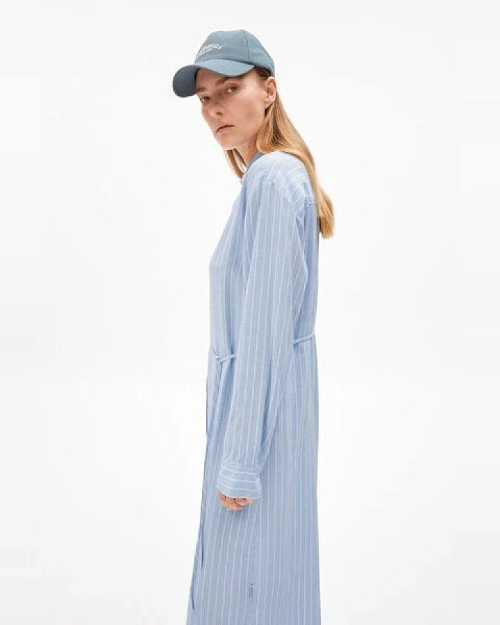 ARMEDANGELS MATHAA LINO STRIPES Damen Webkleid aus Leinen-Mix