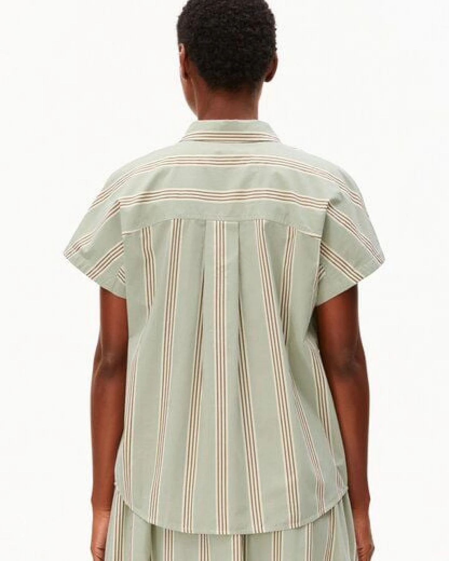 ARMEDANGELS LARISAANA STRIPE Damen Bluse aus 100% Bio-Baumwolle – Ansicht 2
