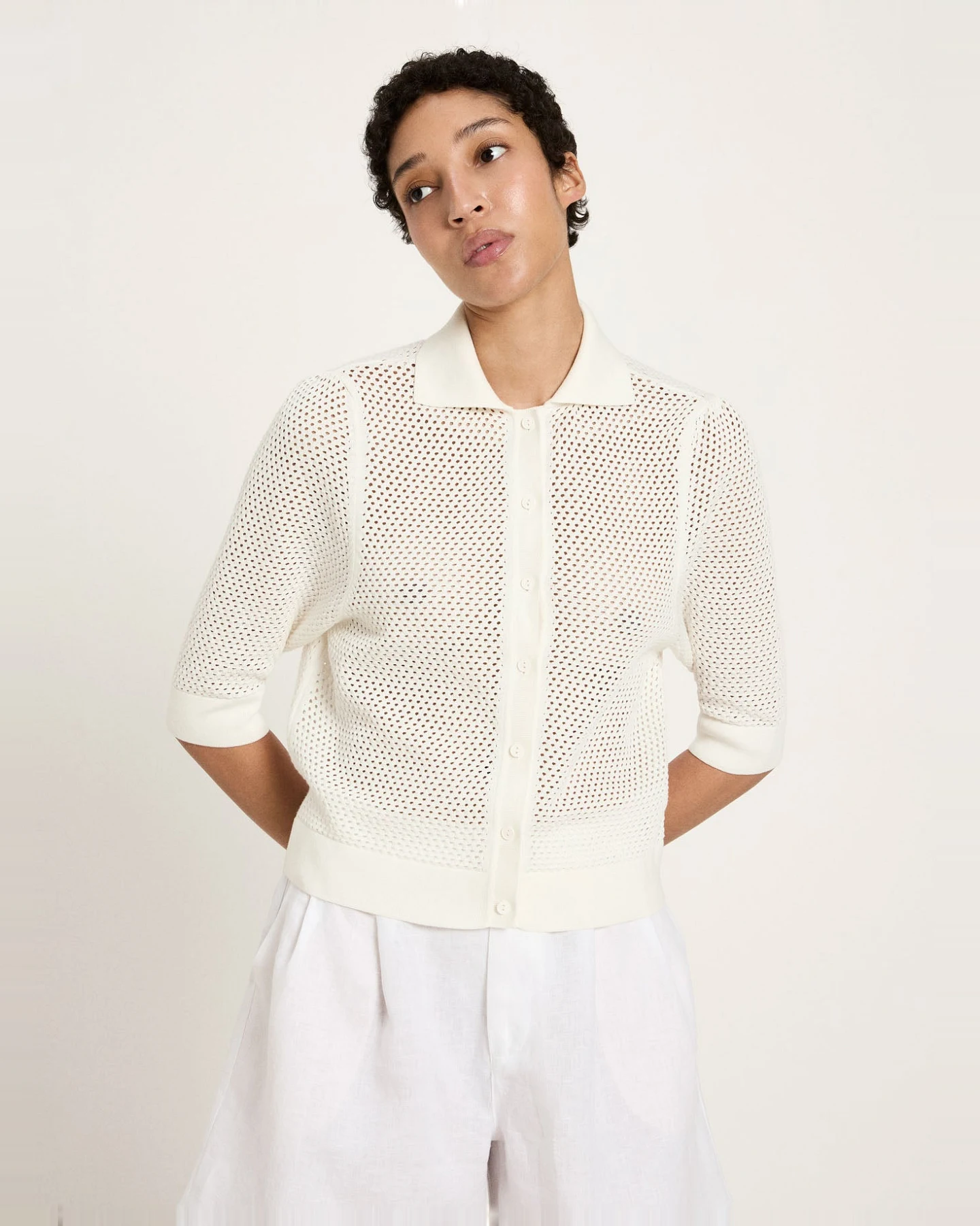 Strickjacke kurzarm (GOTS) – Ansicht 2