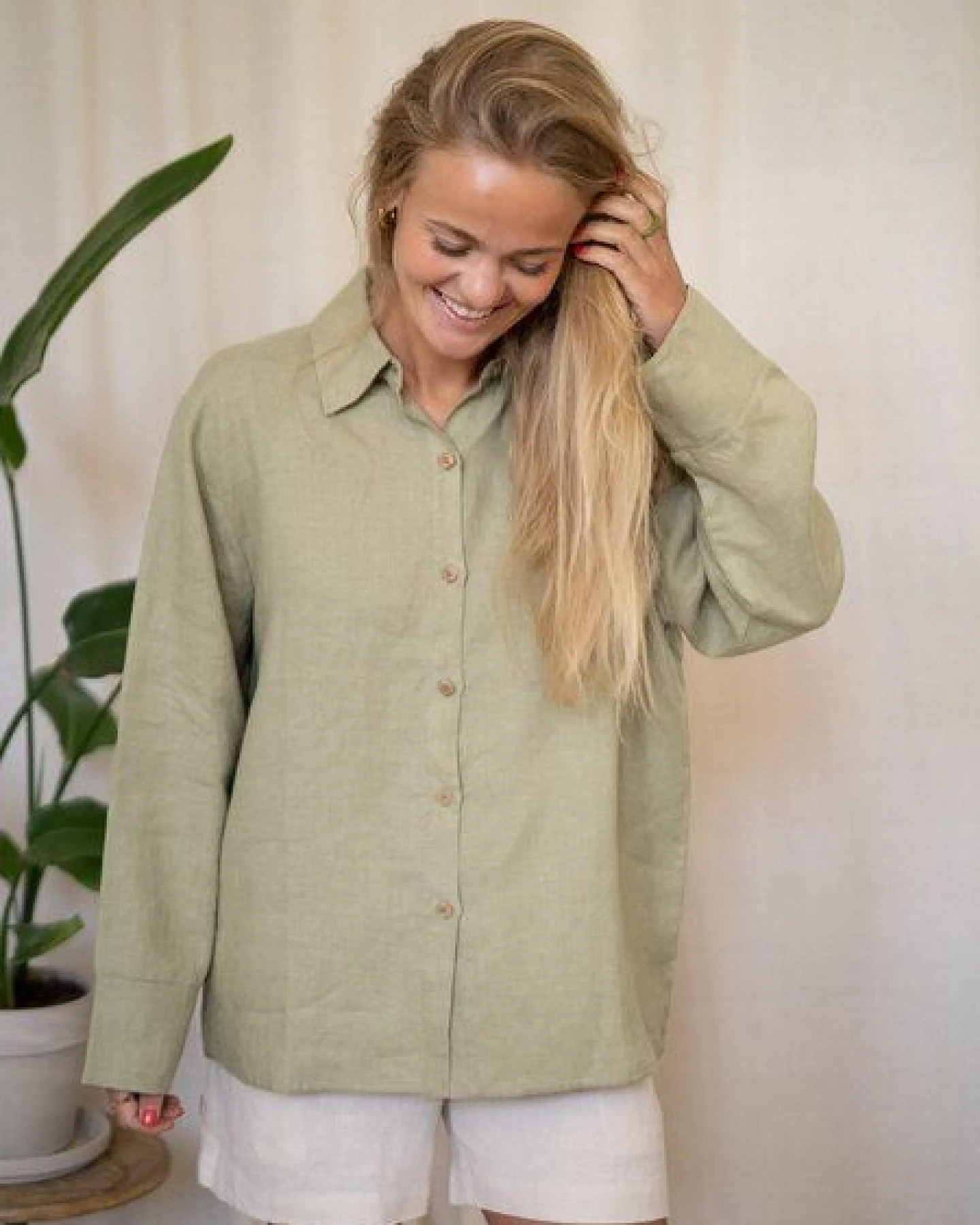 FUXBAU Frauen Leinenbluse – Ansicht 3
