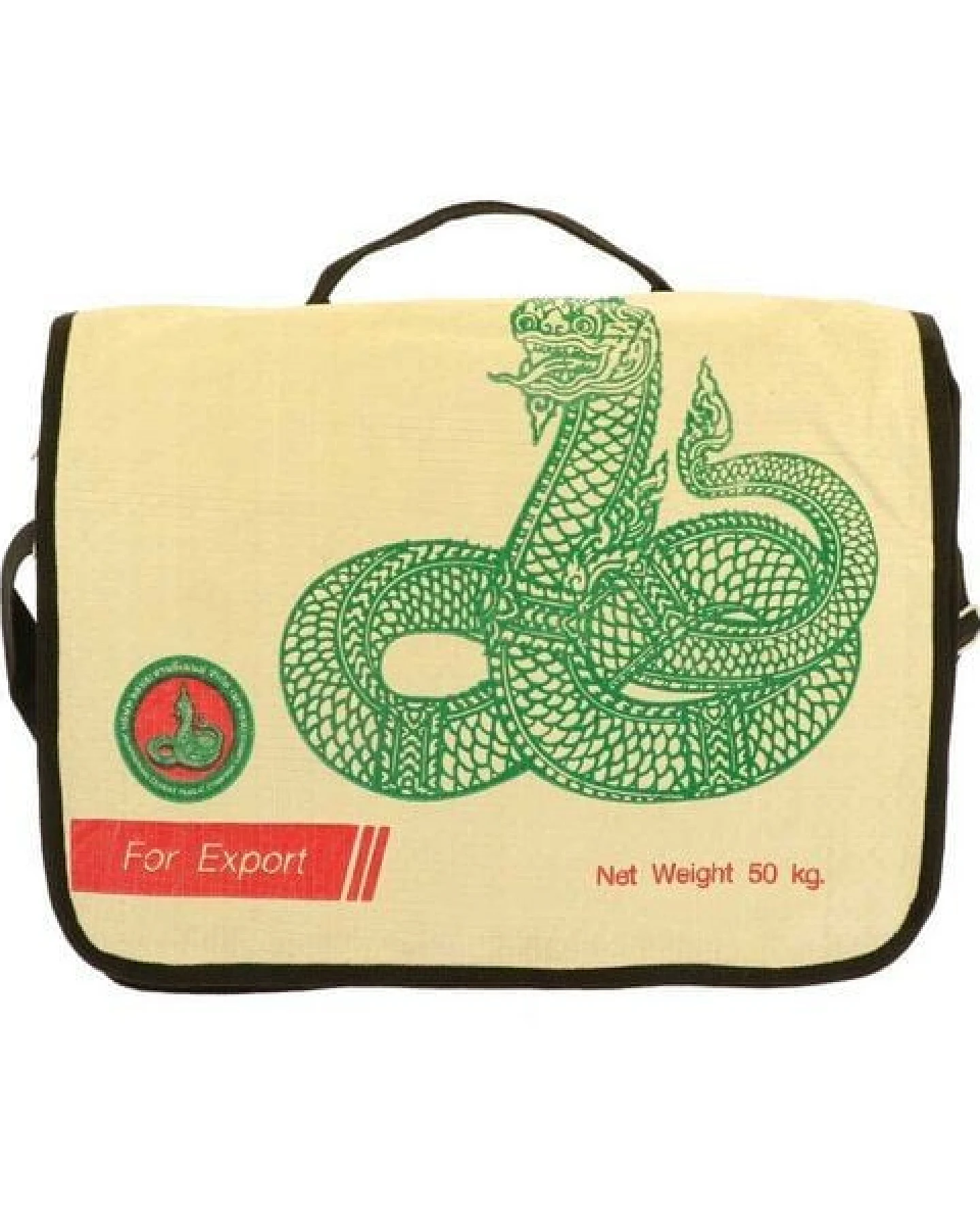 MoreThanHip Einzelne Fahrradtasche/Laptop-Tasche aus recycelten Zementsäcken - Vannak – Ansicht 2