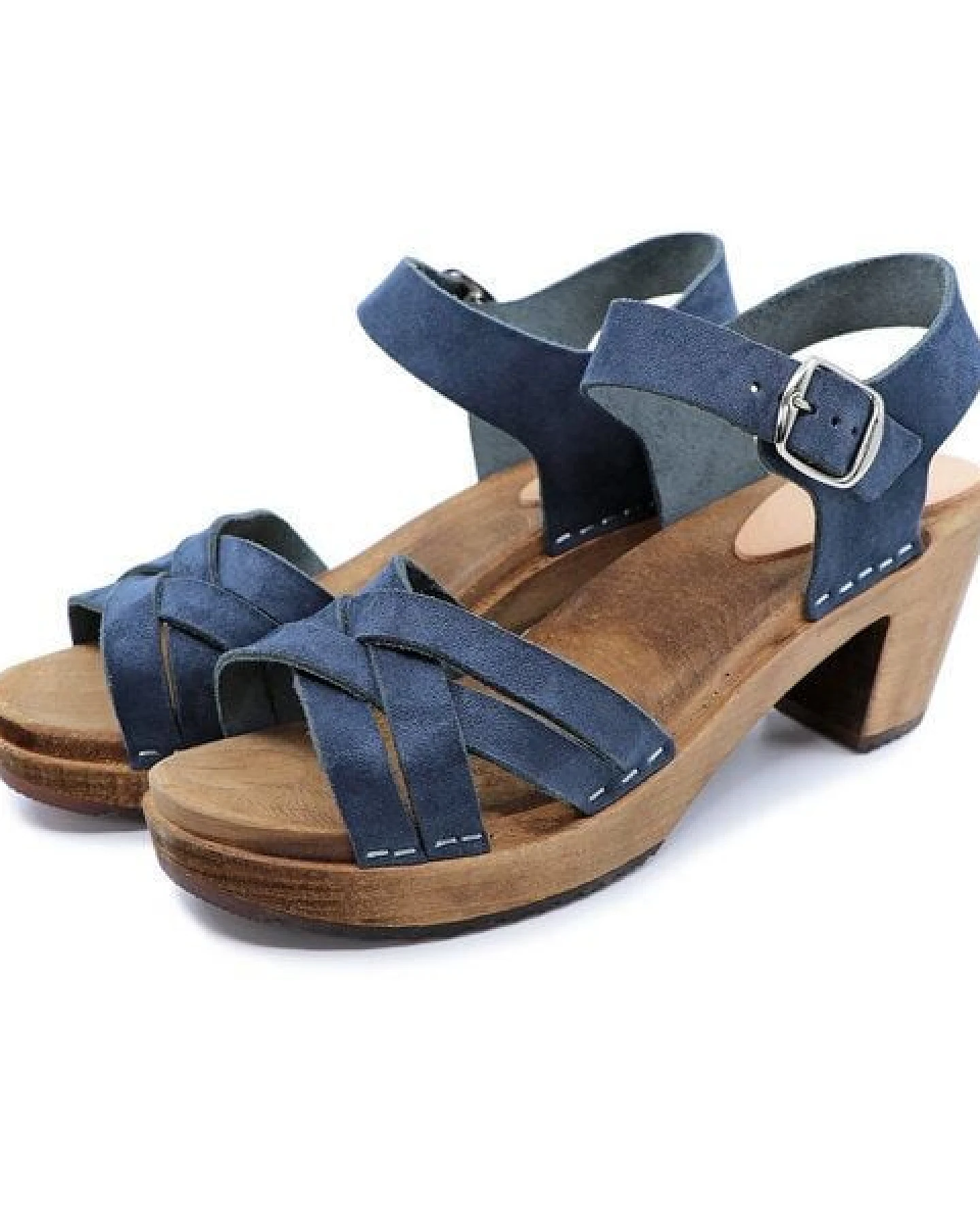 TILDE - schwedische Holz Clogs Sandale von me&myclogs - high mid heel - für SCHLANKE Füße – Ansicht 3