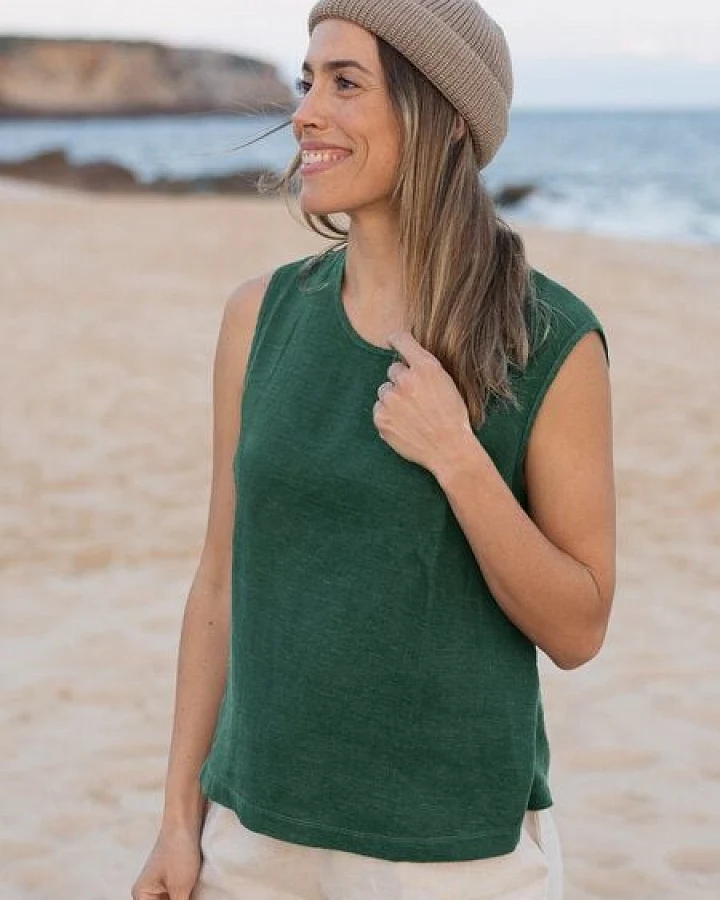 FUXBAU Frauen Leinentop