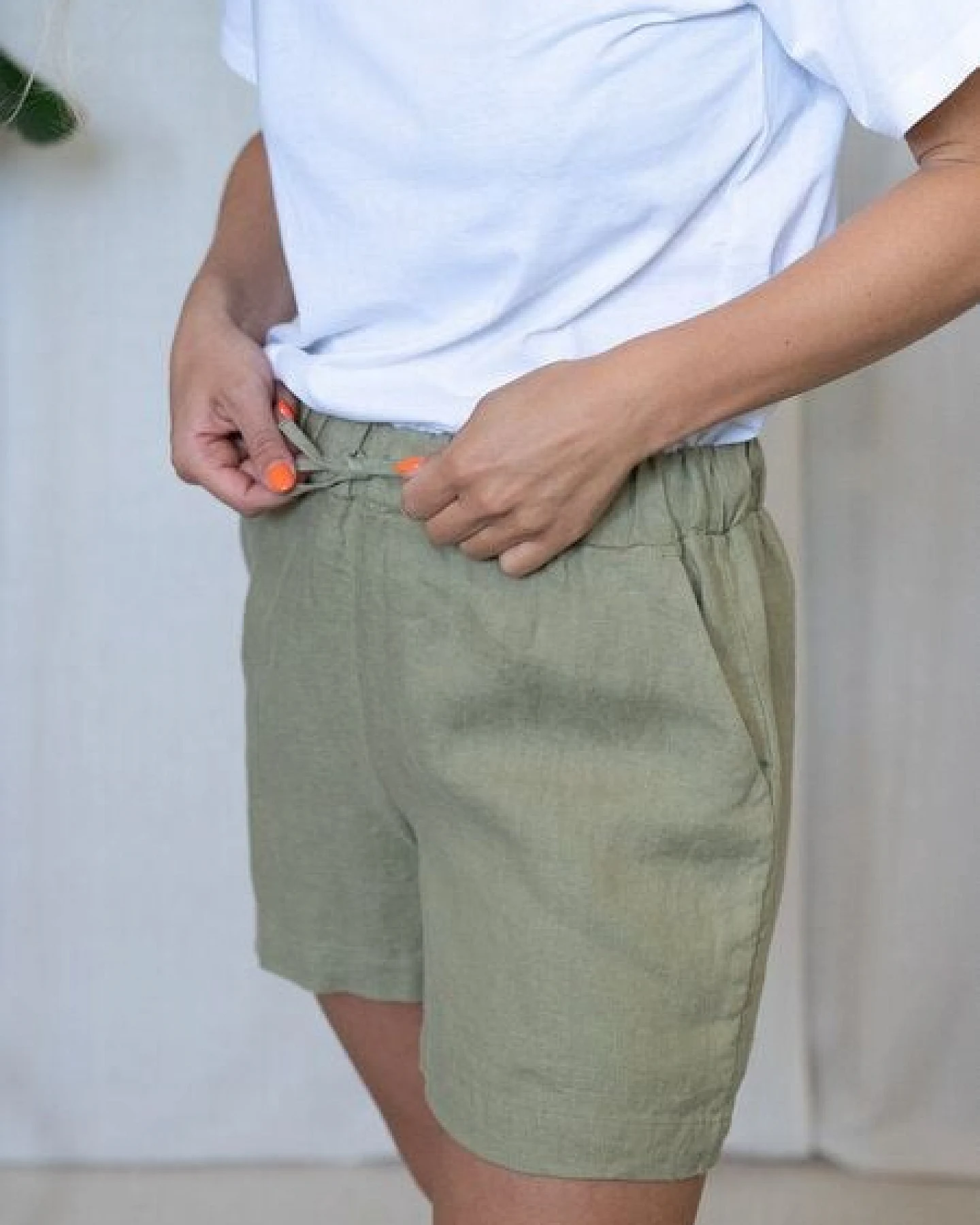 FUXBAU Frauen Leinenshorts – Ansicht 3