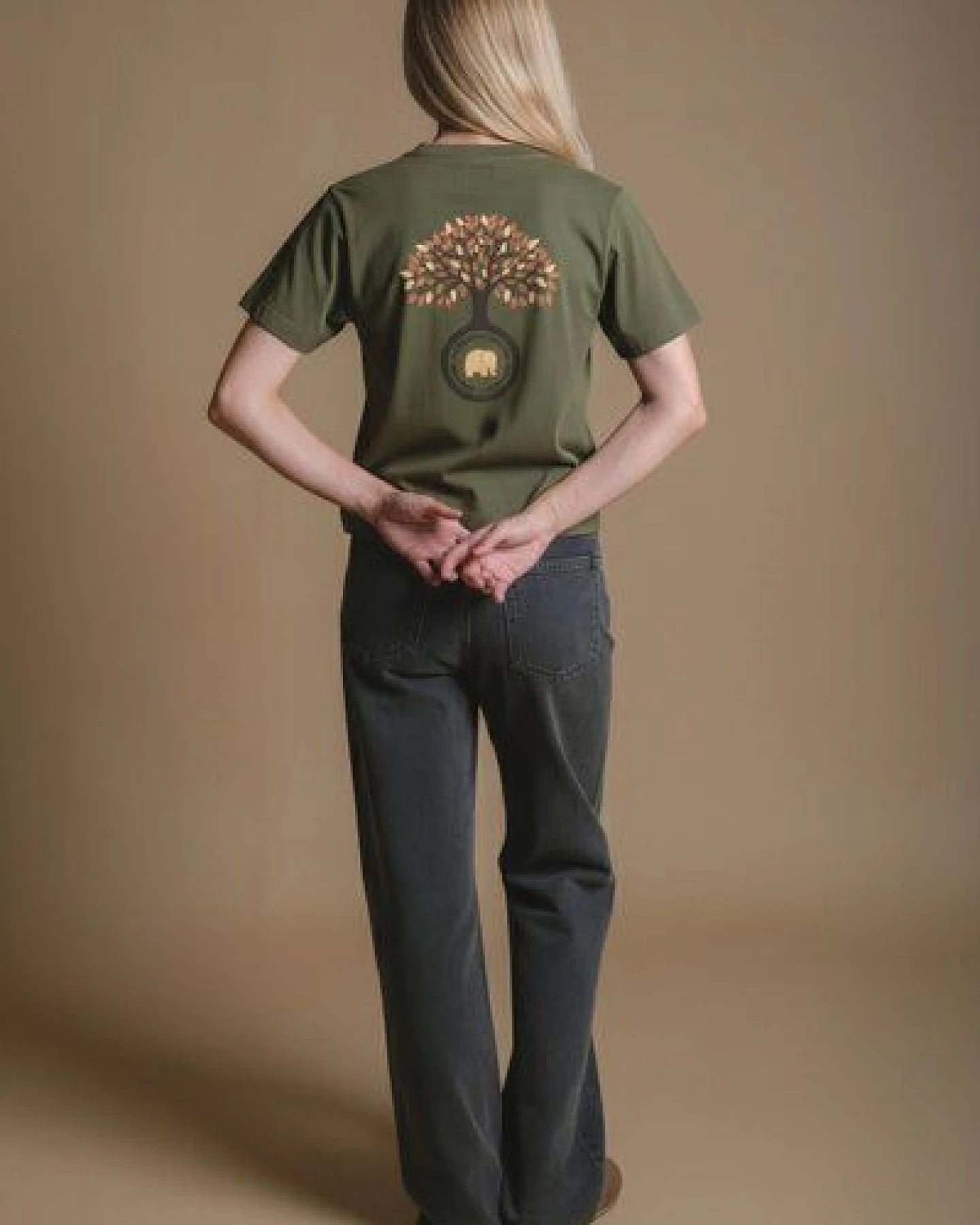 Trendsplant Women's Fafe Pigment T-Shirt Oak Green – Ansicht 4