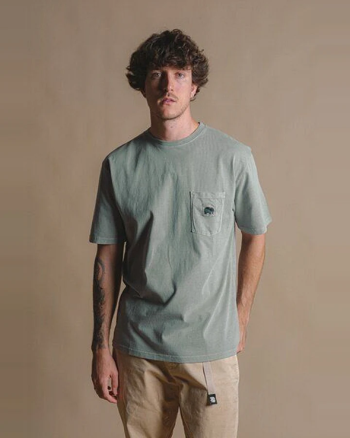 Trendsplant Garza Pigment T-Shirt Silver Green