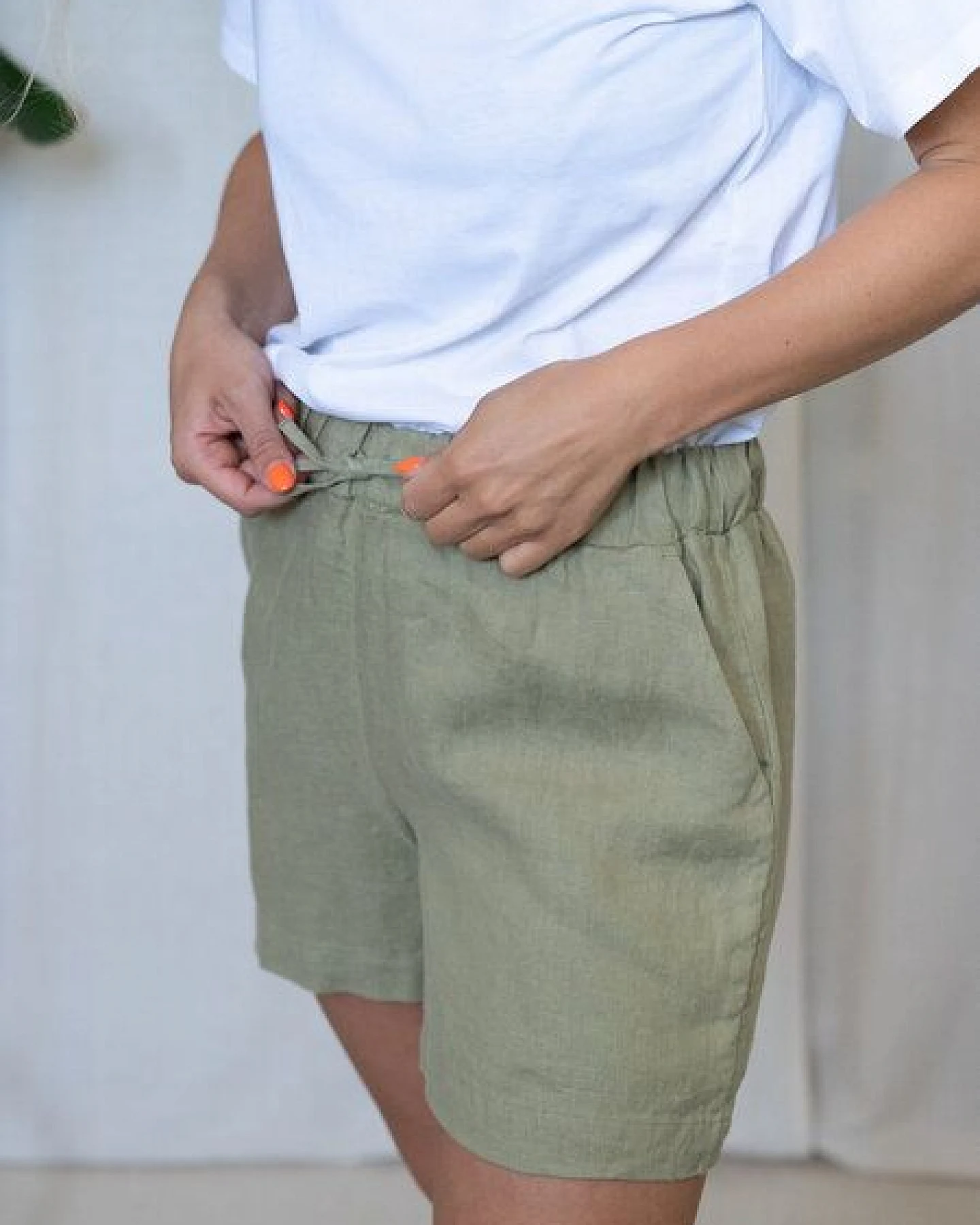 FUXBAU Frauen Leinenshorts – Ansicht 3