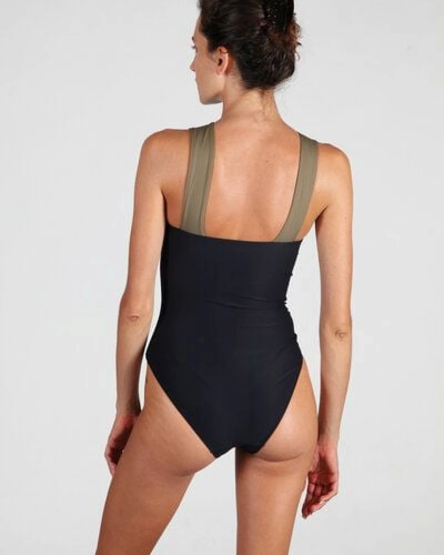 RENDL Swimsuit No.18 - zweifarbiger, hochgeschnittener Badeanzug – Ansicht 3