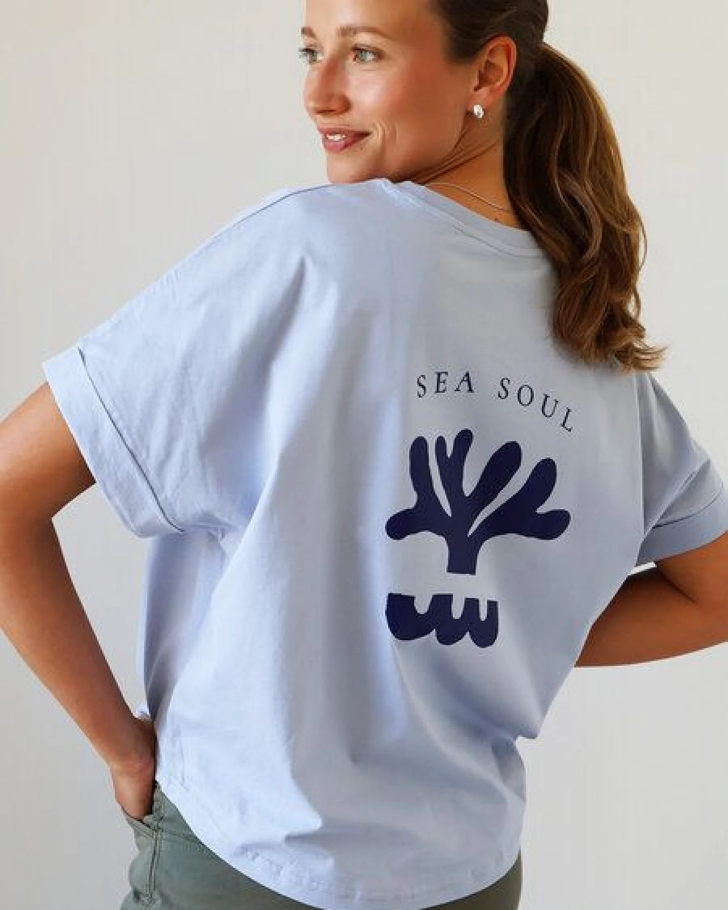 Kultgut Artdesign Biofair - Oversize Shirt/ SeaSoul – Ansicht 2
