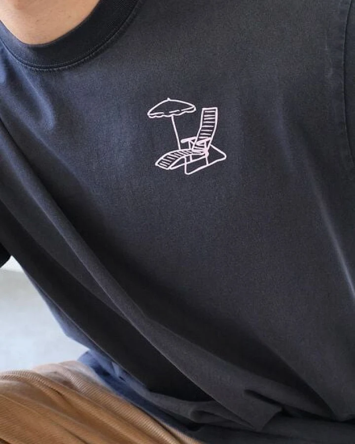 Kultgut Artdesign - Vintage Oversize Shirt 100% Biobaumwolle / Deck Chair