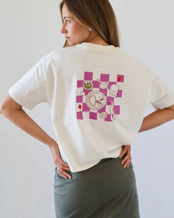 Kultgut Artdesign - Shirt 100% Biobaumwolle - Boxiform- /Picnic