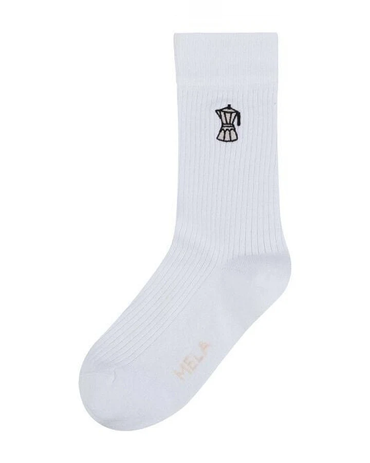 MELA Gerippte Socken Kaffee aus Biobaumwoll-Mix