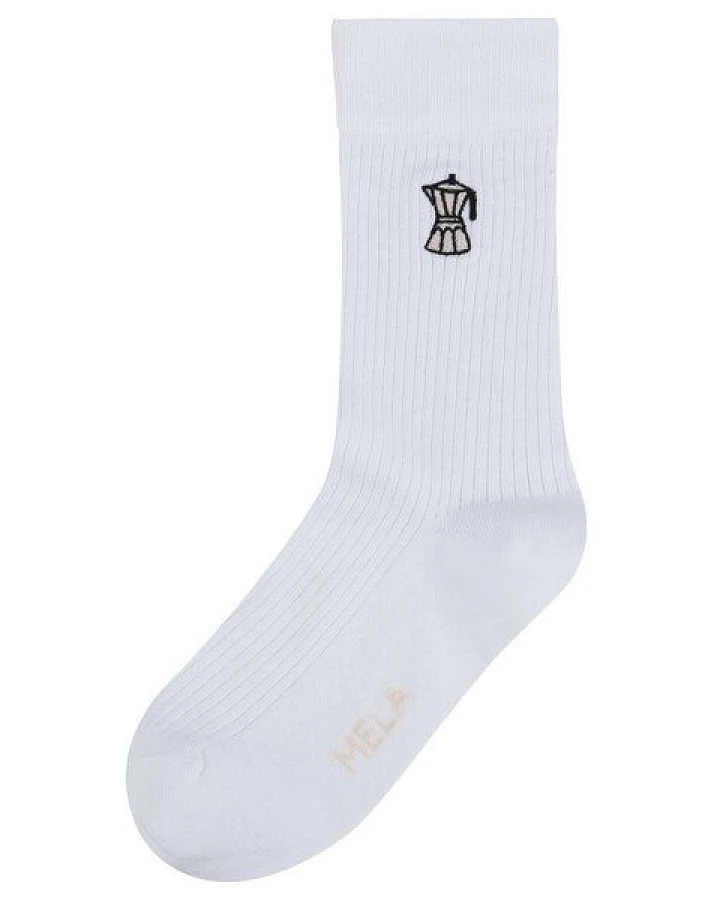 MELA Gerippte Socken Kaffee aus Biobaumwoll-Mix