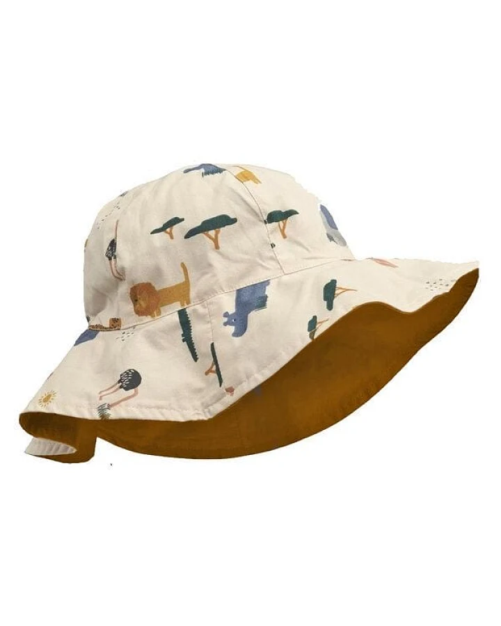 Liewood Amelia Reversible Sun Hat Safari Sandy Mix - Sommerhut 2 Designs zum wenden