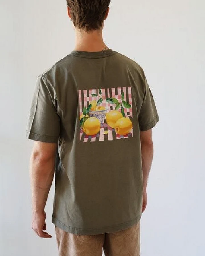 Kultgut Artdesign - Vintage Oversize Shirt 100% Biobaumwolle / Limon Lunario