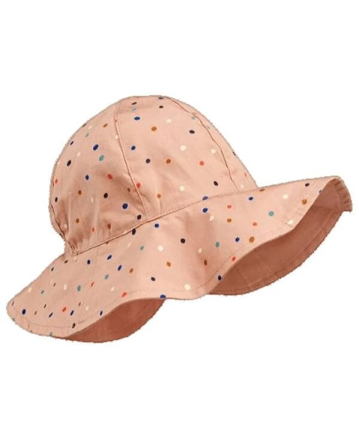 Liewood Amelia Reversible Sun Hat Confetti Pale Tuscany Mix - Sommerhut 2 Designs zum wenden