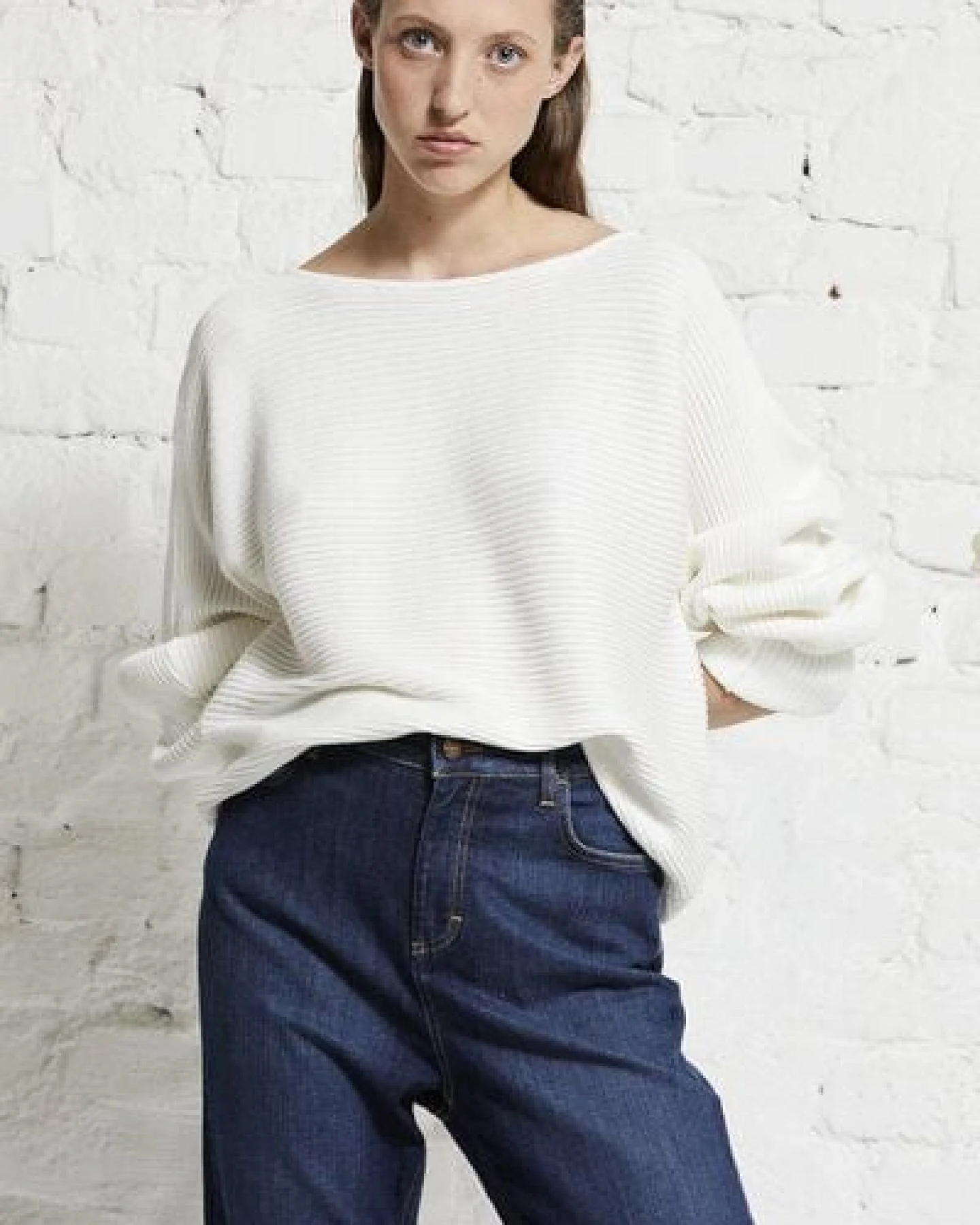 Wunderwerk Damen Pullover aus Bio Baumwolle "Boatneck small crossrib" – Ansicht 3