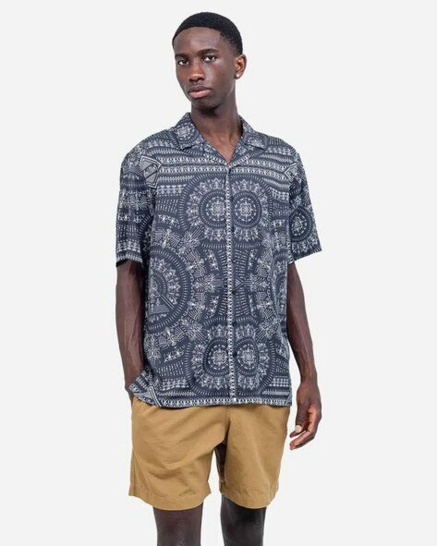 Olow Hawaii Hemd mit Allover Print aus Lyocell – Ansicht 2