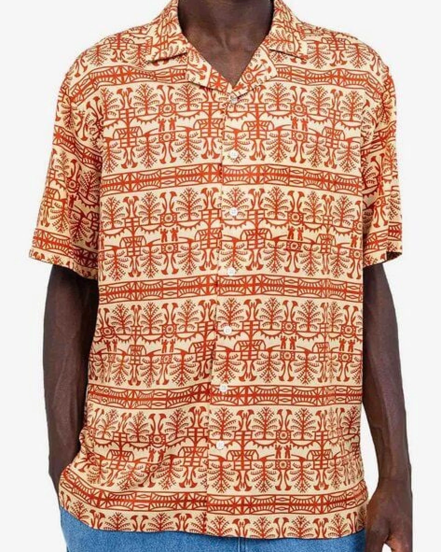 Olow Hawaii Hemd mit Allover Print aus Lyocell – Ansicht 4