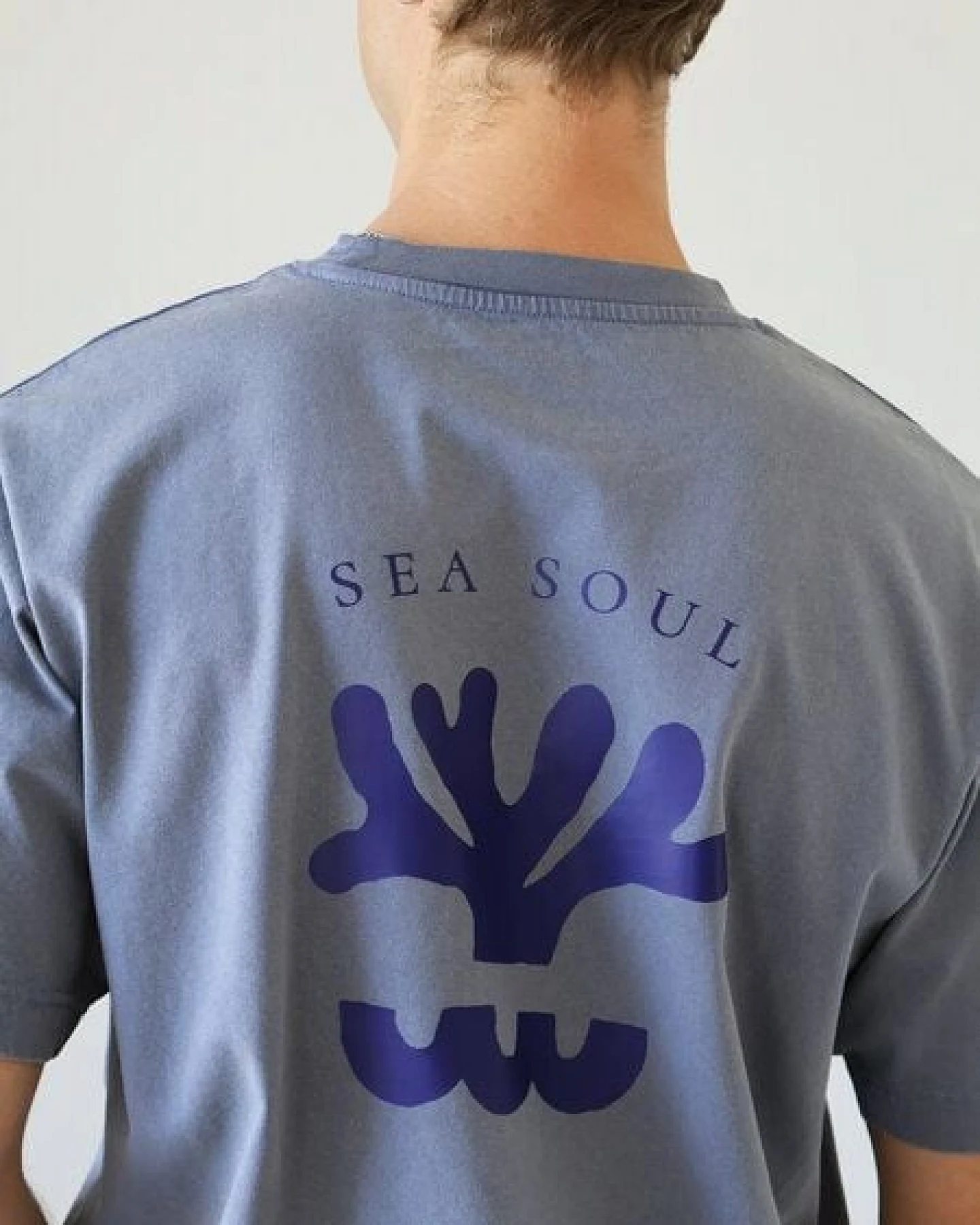 Kultgut Artdesign - Vintage Oversize Shirt 100% Biobaumwolle / SeaSoul – Ansicht 4