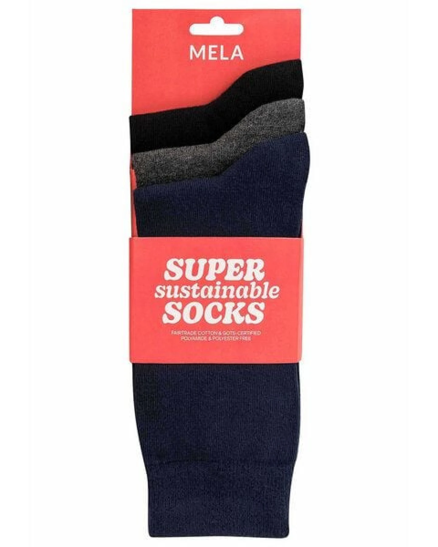 MELA Basic Socken 3er-Pack aus Biobaumwoll-Mix – Ansicht 2