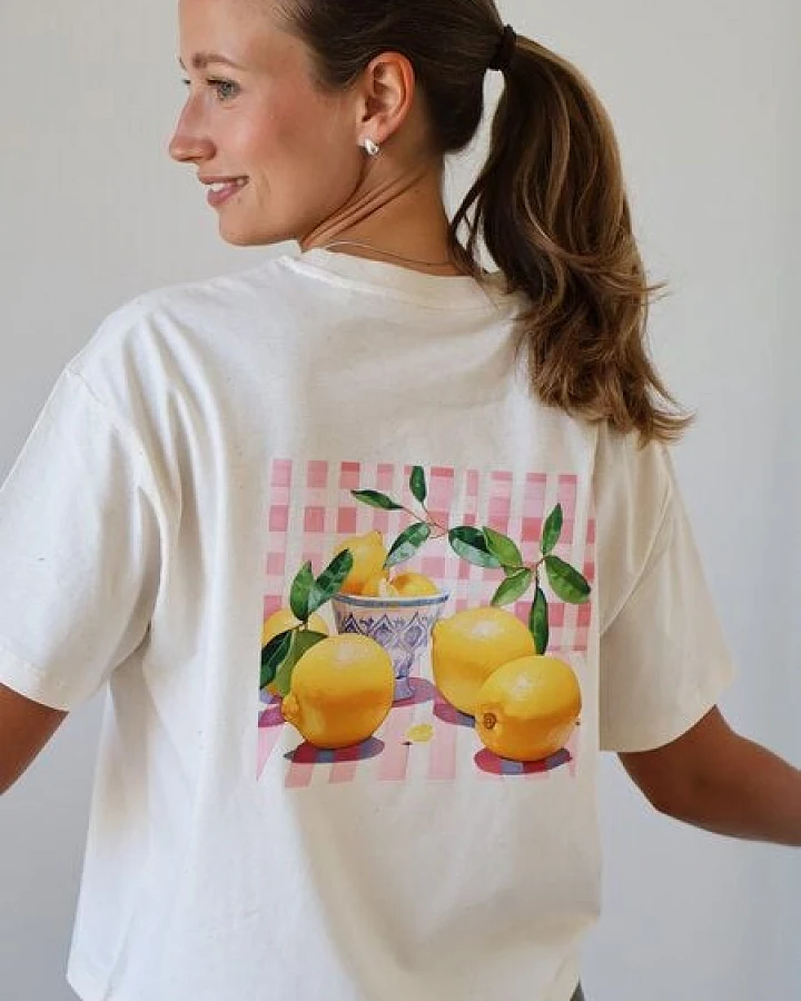 Kultgut Artdesign - Shirt 100% Biobaumwolle - Boxiform- /Limon Lunario