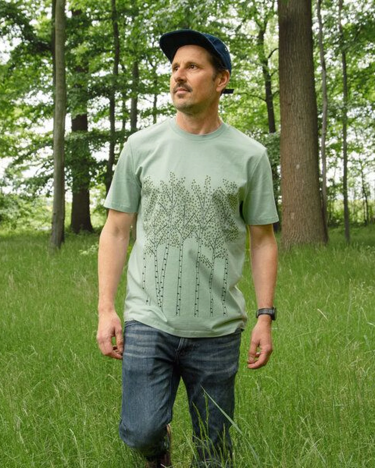 Cmig Birken T-Shirt in aloe für Outdoor Fans – Ansicht 3